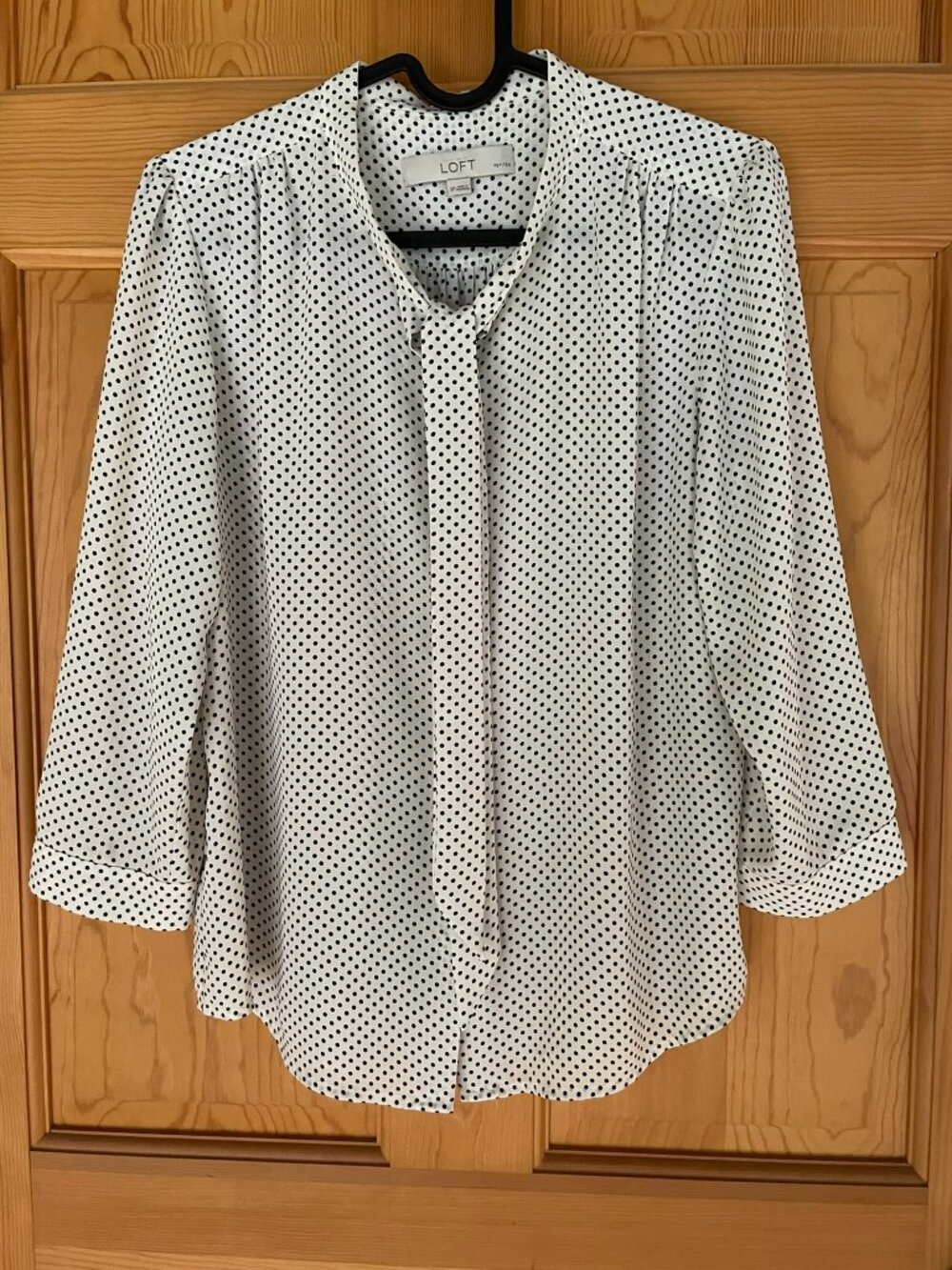 Loft Women's Casual Tie-Neck Blouse